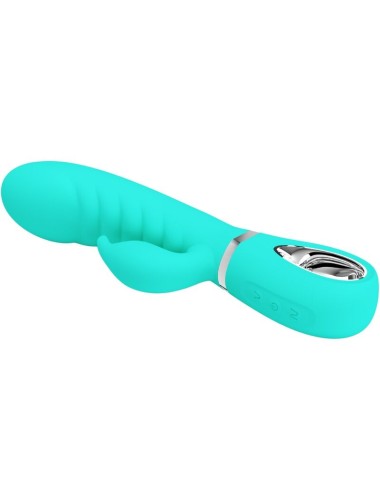 PRETTY LOVE - VIBRATEUR MULTIFONCTION G-SPOT PRESCOTT VERT AQUA