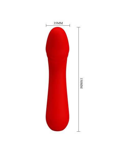 PRETTY LOVE - VIBRATEUR RECHARGEABLE CETUS ROUGE