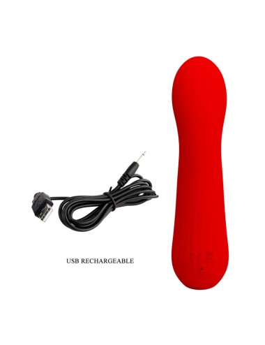 PRETTY LOVE - VIBRATEUR RECHARGEABLE FAUN ROUGE