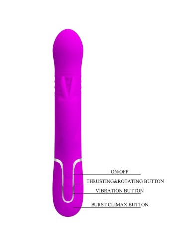 PRETTY LOVE - VIBRATEUR COALE RABBIT PERLES VIOLET
