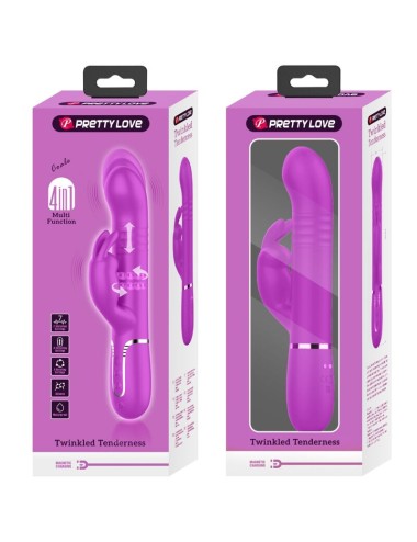 PRETTY LOVE - VIBRATEUR COALE RABBIT PERLES VIOLET