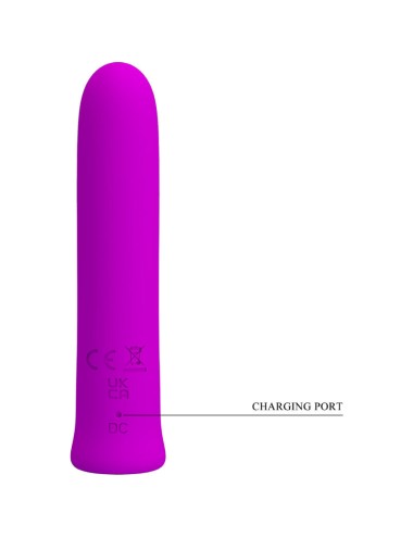 PRETTY LOVE - VIBRATEUR CURTIS MINI SUPER POWER 12 VIBRATIONS EN SILICONE VIOLETTE