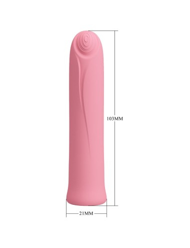 PRETTY LOVE - VIBRATEUR CURTIS MINI SUPER POWER 12 VIBRATIONS EN SILICONE ROSE
