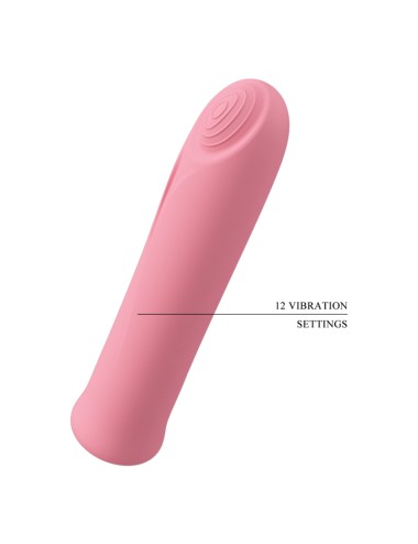 PRETTY LOVE - VIBRATEUR CURTIS MINI SUPER POWER 12 VIBRATIONS EN SILICONE ROSE