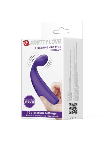 PRETTY LOVE - VIBRATEUR  DOIGT RECHARGEABLE GORGON VIOLET