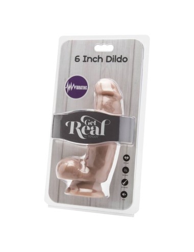 GET REAL - GODE 12 CM AVEC BILLES VIBRATEUR SKIN