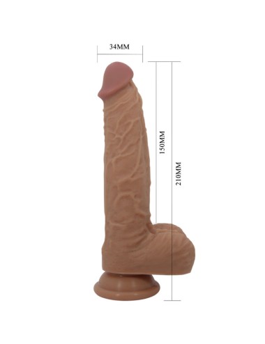 PRETTY LOVE - GODE EN SILICONE JONATHAN 3 VIBRATIONS + 3 MESURES DINSERTION TÉLÉCOMMANDE 21 CM