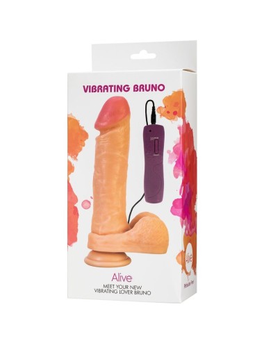 ALIVE - VIBRATEUR PÉNIS RÉALISTE BRUNO 22 CM