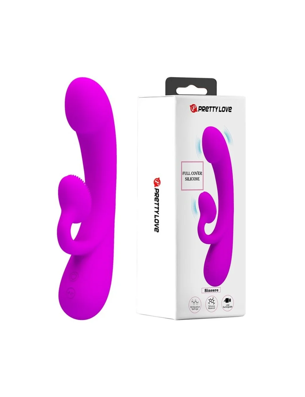 PRETTY LOVE - VIBRATEUR SINCERE ET VENTOUSE DE CLITORIS SILICONE VIOLET PRETTY LOVE - VIBRATEUR SINCERE ET VENTOUSE DE CLITORIS SILICONE VIOLET