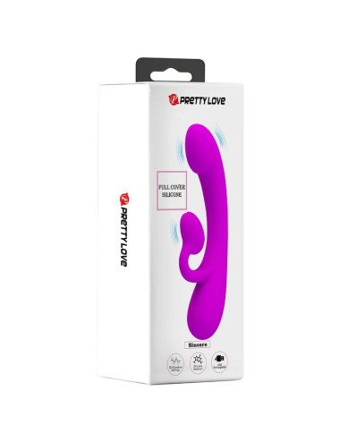 PRETTY LOVE - VIBRATEUR SINCERE ET VENTOUSE DE CLITORIS SILICONE VIOLET