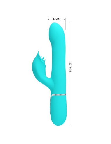 PRETTY LOVE - PERLES VIBRATEUR LAPIN VERT AQUA