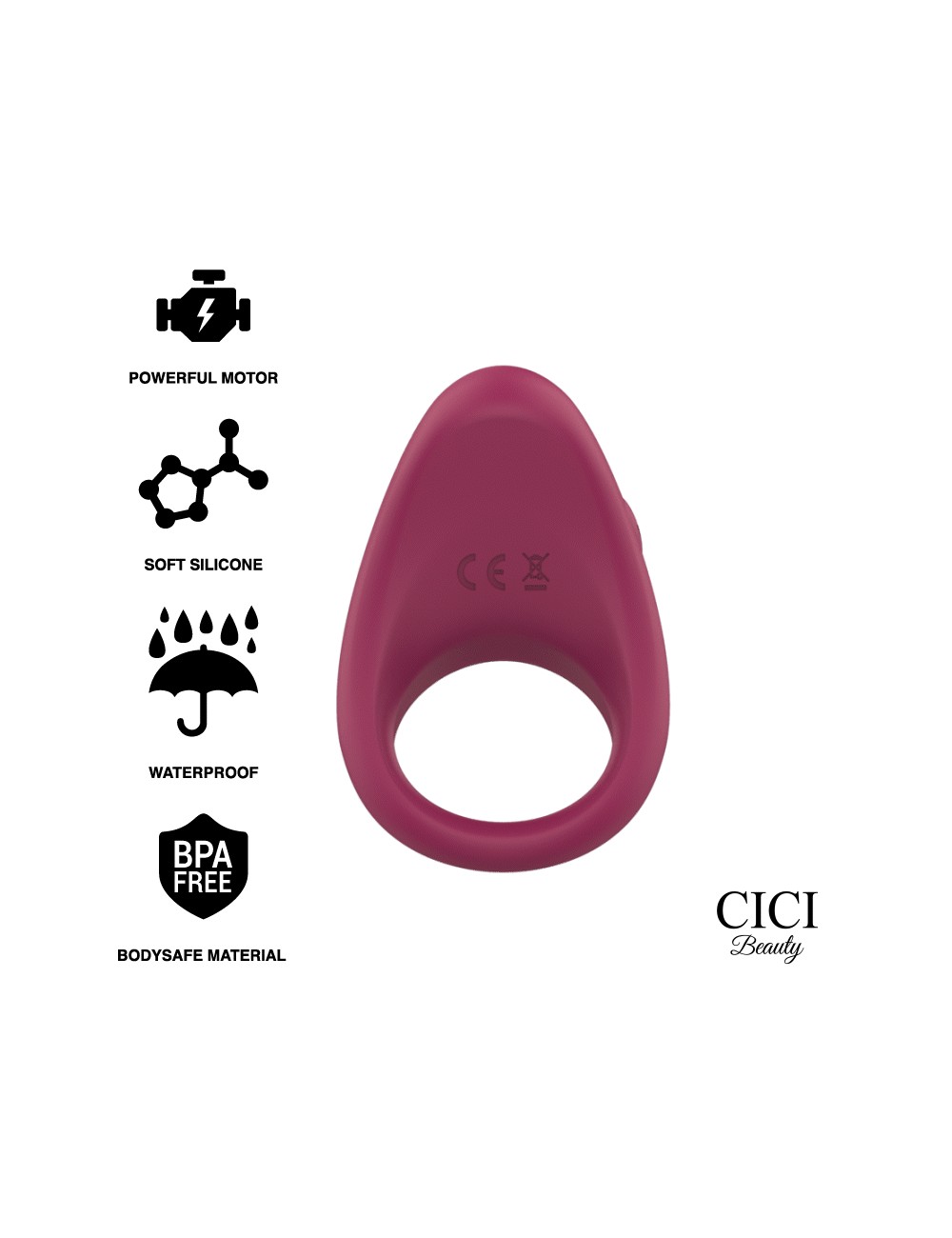 CICI BEAUTY - ANNEAU VIBRANT EN SILICONE PREMIUM