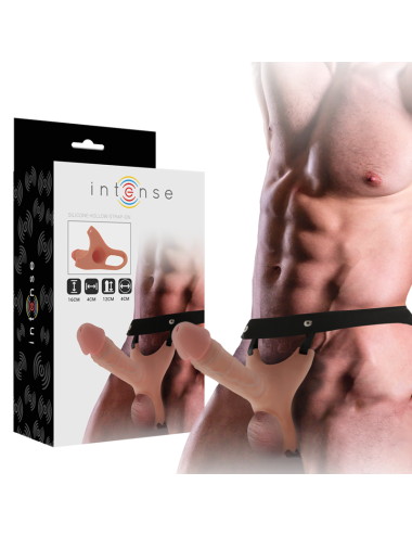 INTENSE - HARNAIS CREUX AVEC GODE EN SILICONE 16 X 3