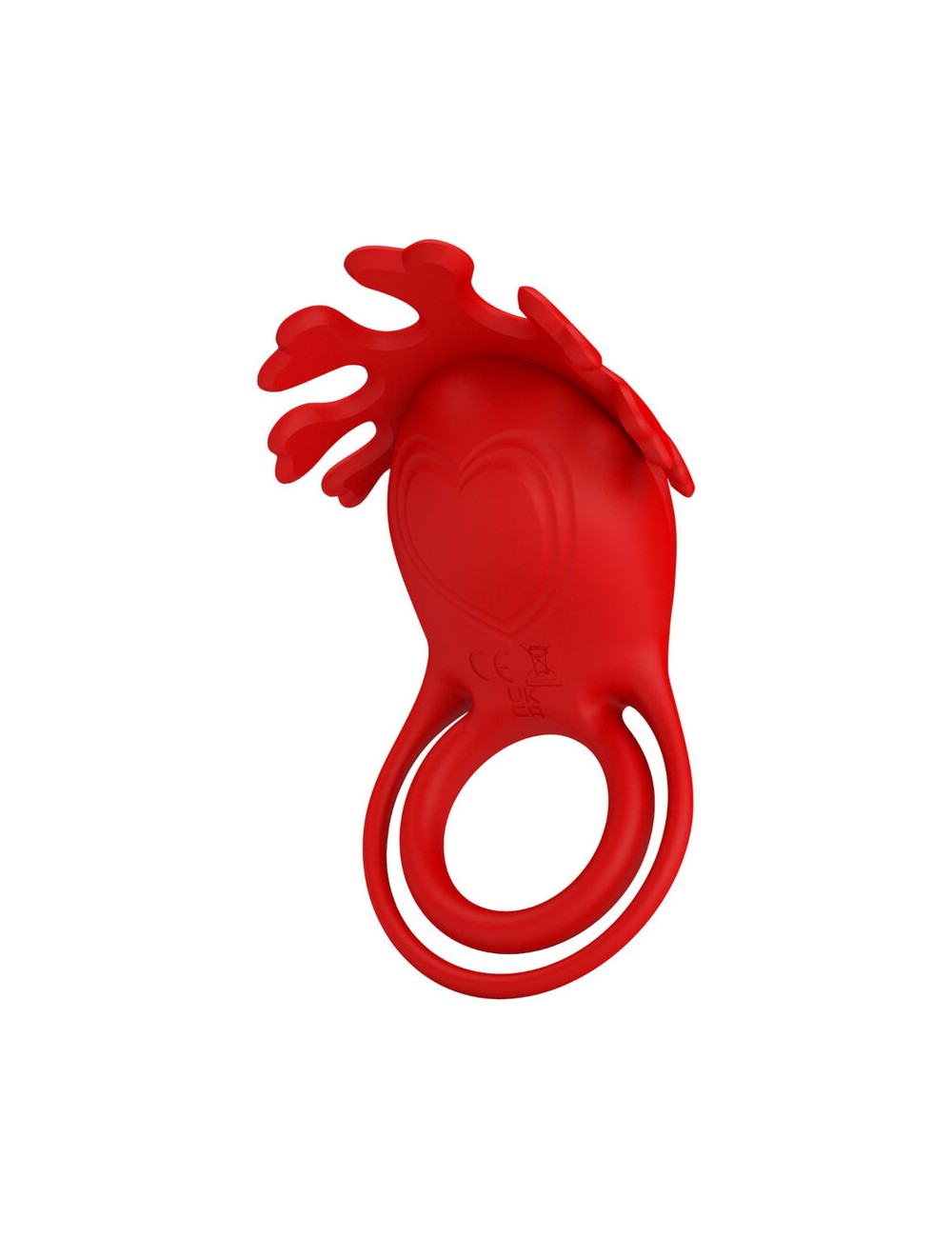 PRETTY LOVE - ANNEAU VIBRATEUR RUBEN 7 VIBRATIONS SILICONE ROUGE