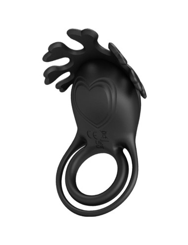 PRETTY LOVE - ANNEAU VIBRATEUR RUBEN 7 VIBRATIONS SILICONE NOIR