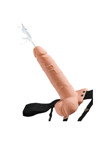 FETISH FANTASY SERIES - HARNAIS RÉGLABLE PÉNIS RÉALISTE AVEC BALLES ÉJACULANTES 19 CM