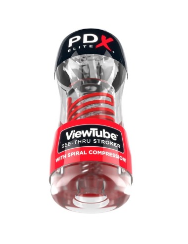 PDX ELITE - STROKER VIEWTUBE 2 SPIRALE COMPRESSION TRANSPARENT