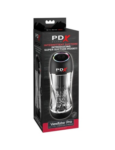 PDX ELITE - VIBRATEUR STROKER VIEWTUBE PRO TRANSPARENT