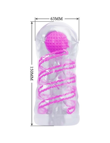 PRETTY LOVE - MASTURBATEUR MASCULIN FANTASY AVEC SPIRALE INTERNE ET BALLES TRANSPARENTES