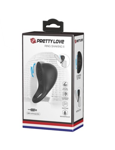 PRETTY LOVE - ANNEAU PÉNIS VIBRANT AVEC LANGUE NOIRE