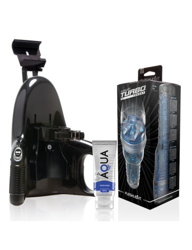 FLESHLIGHT - TURBO THRUST BLUE ICE + LANCEMENT UNIVERSEL + LUBRIFIANT QUALITÉ AQUA 50 ML