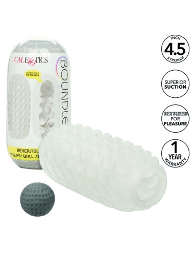 CALIFORNIA EXOTICS - BOUNDLESS RÉVERSIBLE SQUISHY BALL STROKE JAUNE