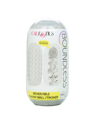 CALIFORNIA EXOTICS - BOUNDLESS RÉVERSIBLE SQUISHY BALL STROKE JAUNE