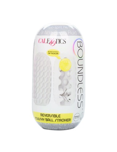 CALIFORNIA EXOTICS - BOUNDLESS SQUISHY RÉVERSIBLE BALL STROKE GRIS