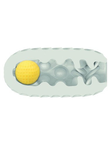 CALIFORNIA EXOTICS - BOUNDLESS SQUISHY RÉVERSIBLE BALL STROKE GRIS