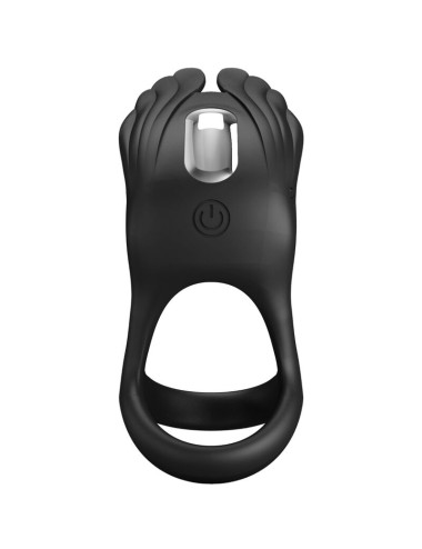 PRETTY LOVE - ANNEAU PÉNIS VIBRANT 7 VIBRATIONS SILICONE NOIR