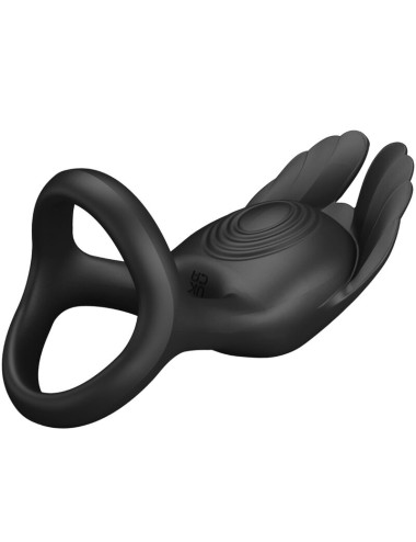 PRETTY LOVE - ANNEAU PÉNIS VIBRANT 7 VIBRATIONS SILICONE NOIR
