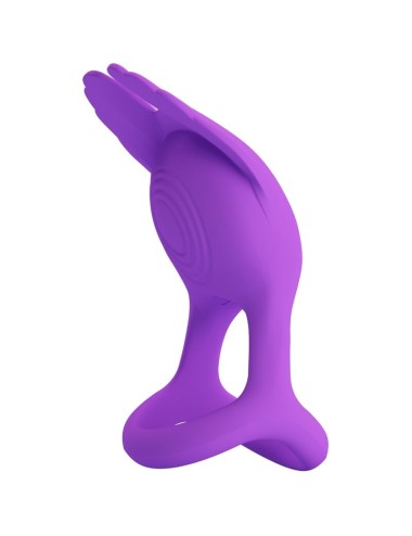 PRETTY LOVE - ANNEAU PÉNIS VIBRANT 7 VIBRATIONS SILICONE VIOLET