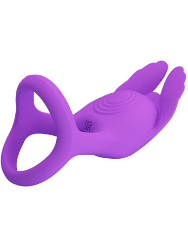 PRETTY LOVE - ANNEAU PÉNIS VIBRANT 7 VIBRATIONS SILICONE VIOLET