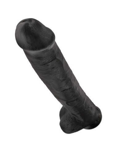 KING COCK - PÉNIS RÉALISTE AVEC BOULES 34.2 CM NOIR