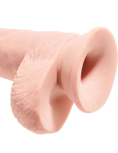 KING COCK - PÉNIS RÉALISTE AVEC BOULES 19.4 CM LÉGER