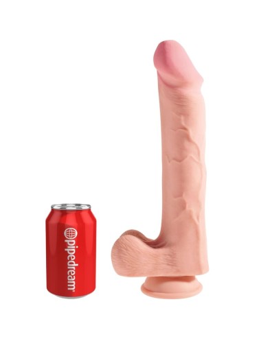 KING COCK - PÉNIS RÉALISTE AVEC BOULES 3D 24.8 CM LÉGER