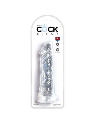 KING COCK - PÉNIS RÉALISTE CLAIR 19.7 CM TRANSPARENT
