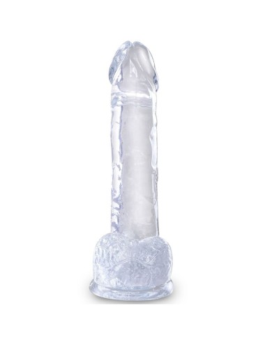 KING COCK - CLEAR PÉNIS RÉALISTE AVEC BOULES 15.2 CM TRANSPARENT