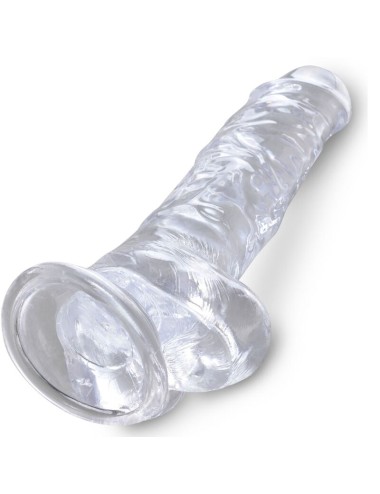 KING COCK - CLEAR PÉNIS RÉALISTE AVEC BOULES 16.5 CM TRANSPARENT