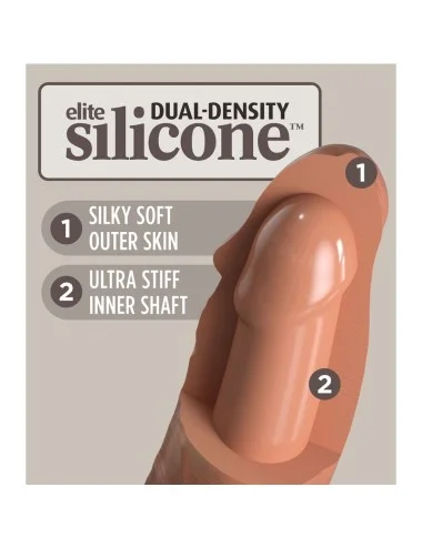 KING COCK - ELITE GODE RÉALISTE EN SILICONE 17.8 CM CARAMEL