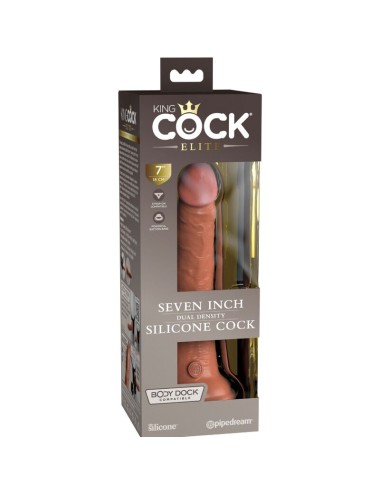 KING COCK - ELITE GODE RÉALISTE EN SILICONE 17.8 CM CARAMEL