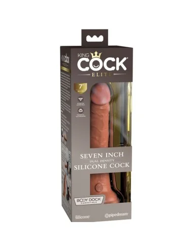 KING COCK - ELITE GODE RÉALISTE EN SILICONE 17.8 CM CARAMEL