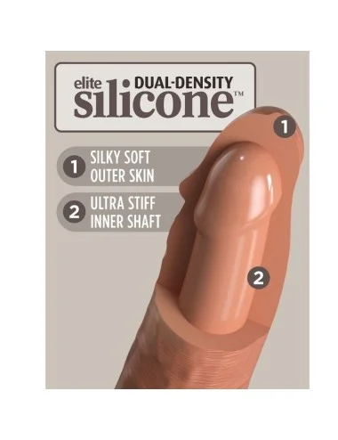 KING COCK - ELITE GODE RÉALISTE EN SILICONE 20.3 CM CARAMEL
