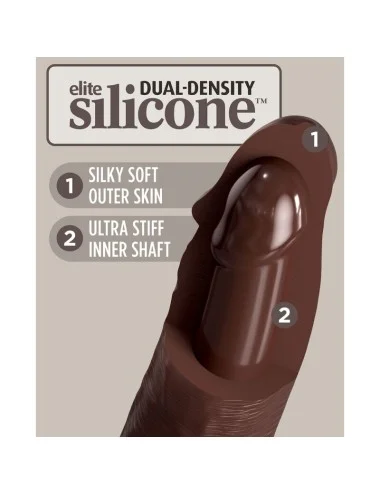 KING COCK - ELITE GODE RÉALISTE EN SILICONE 28 CM MARRON
