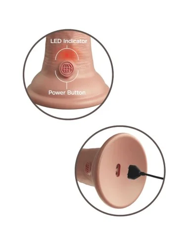KING COCK - ELITE GODE RÉALISTE VIBRANT & SILICONE 15.2 CM