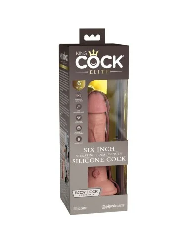 KING COCK - ELITE GODE RÉALISTE VIBRANT & SILICONE 15.2 CM
