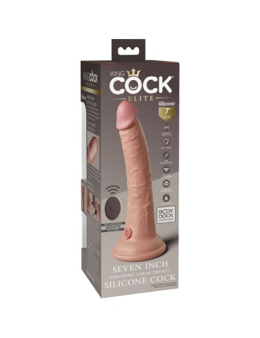 KING COCK - ELITE VIBRATEUR GODE RÉALISTE & TÉLÉCOMMANDE EN SILICONE 17.8 CM