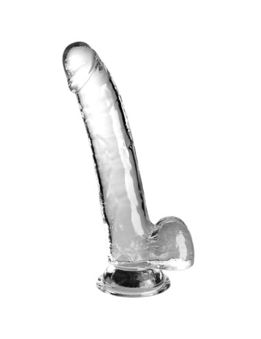 KING COCK - CLEAR GODE AVEC TESTICULES 20.3 CM TRANSPARENT