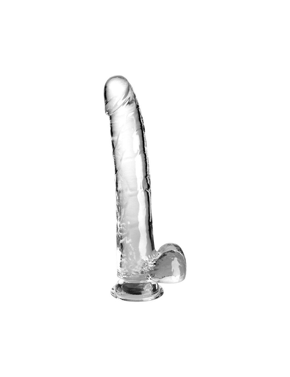 KING COCK - CLEAR GODE AVEC TESTICULES 24.8 CM TRANSPARENT