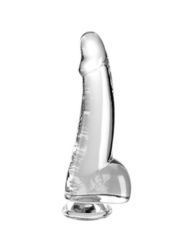 KING COCK - CLEAR GODE AVEC TESTICULES 15.2 CM TRANSPARENT